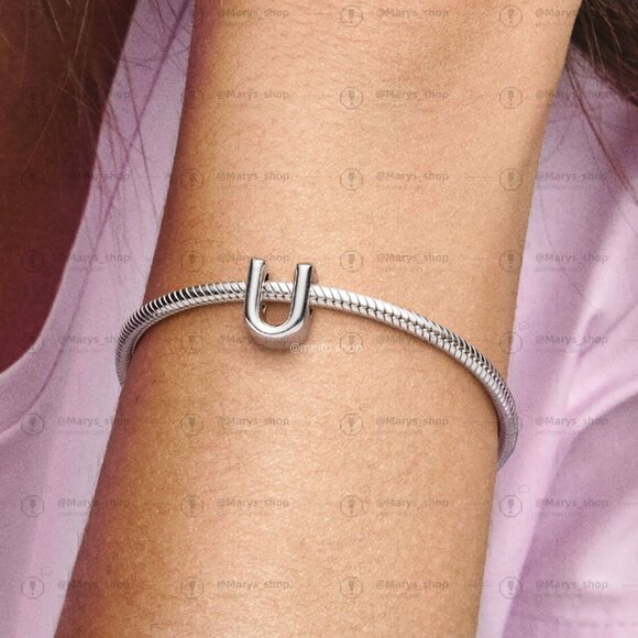 Pandora Letter U Alphabet Charm - Picture 5 of 6